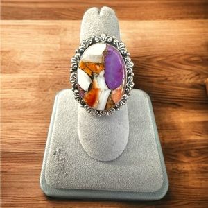 Spiny Oyster Ring in Solid Sterling Silver